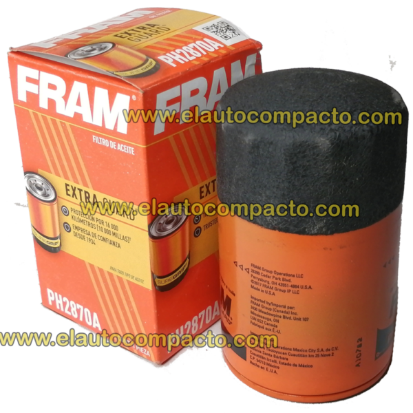 FILTRO ACEITE VOCHO JETTA GOLF CARIBE ATLANTIC FRAM