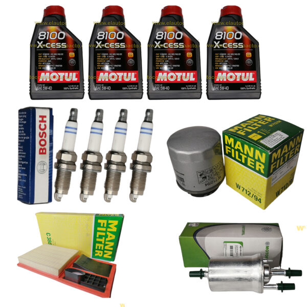 paquete kit afinacion vento bujia bosch aceite motul original volkswagen sintetico