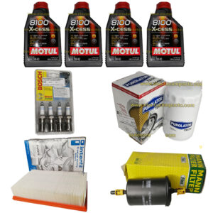 paquete kit afinacion derby bujia tres electrodos bosch aceite sintetico MOTUL