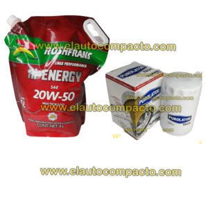 paquete filtro y aceite roshfrans 20w-50 mann filter roshfrans